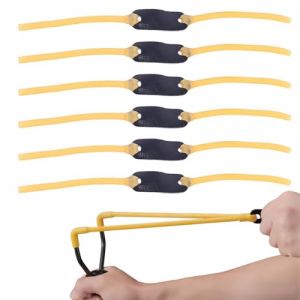 LQIOACU 6 Pièces Bandes Élastiques pour Lance-pierre, Lance Pierre Elastique Lance Pierre Adulte Puissant Chasse Accessoires,Fronde de Chasse Puissante,Élastiques de Lancement Réglables et Durables (LQIOACU, neuf)