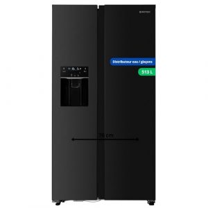 GEDTECH R&eacute;frig&eacute;rateur Am&eacute;ricain GSBSA513DX Side by Side 513L - Distributeur d'eau et machine &agrave; gla&ccedil;ons automatique (THE BEST PRICE, neuf)