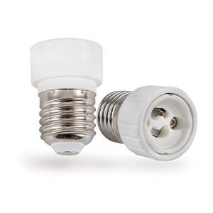 Mextronic Adaptateur de base de lampe en céramique E27 vers GU10 : adaptateur en céramique pour ampoules LED, lampes halogènes, ampoules CFL (LEDTECH-SHOP, neuf)