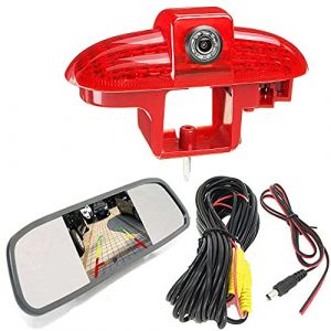 Kit cam&eacute;ra de recul HD avec moniteur de r&eacute;troviseur, cam&eacute;ra de recul de rechange pour Renault Trafic II III Diesel Petrol FWD FL EL JL JG FG/Nissan Primastar Diesel Petrol Chassis Bus FWD X83 CAIXA (kfz_sebastian, neuf)