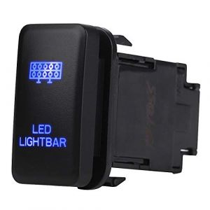 Interrupteur à bascule LED, ABS 12 V 0.5A LED bleue voiture interrupteur à bascule automatique marche arrêt pour Landcruiser VIGO(BARRE D'ÉCLAIRAGE À LED) (Lucrey, neuf)