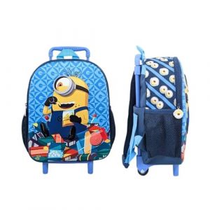 mybagstory – Sac à dos à roulettes 3D garcon - Bleu - Enfant - Ecole - Maternelle - Garderie - Cartable garcon - Bretelles réglables – Idée Cadeau - roulettes, 30,5 cm (Mon jouet préféré, neuf)