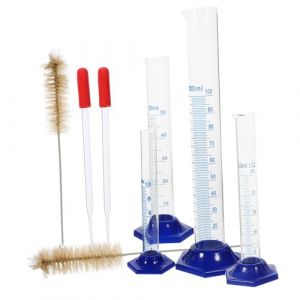 MAGICLULU &Eacute;prouvette Gradu&eacute;e Verre Avec Goupillon Et Compte-gouttes Bocal Doseur Pour Dosage Pr&eacute;cis (Rianley, neuf)