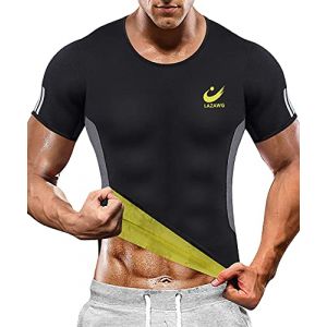 LAZAWG Gilet de Sudation pour Homme T-Shirt Débardeur Fitness–Vêtement de Sudation Manches Courtes pour Short de Sudation Homme Sport Fitness (XYGSDNVOIBA, neuf)