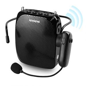 ZOWEETEK Amplificateur Voix sans Fil (10 W) ，avec Deux Microphones (sans Fil et câble), Amplificateur Vocal Portable 1800 mAh pour Salle de Classe, Guide, réunions et activités de Plein air, etc. (yashengelec, neuf)