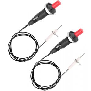 VISSQH 2 x 1 Out 2 Allumeur C&eacute;ramique Pi&eacute;zo&eacute;lectrique,Allumeur &agrave; Bouton avec c&acirc;ble,d'allumage &agrave; &eacute;tincelle pi&eacute;zo,pour foyer et po&ecirc;le &agrave; gaz (VISSQH, neuf)