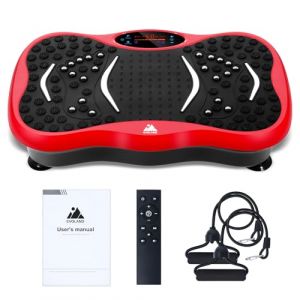 EVOLAND Plateforme vibrante oscillante avec 2 Bandes de r&eacute;sistance, 99 Niveaux d'intensit&eacute;, Haut-Parleur Bluetooth, Appareil d'entra&icirc;nement pour Le renforcement et Le modelage Musculaire-Violet (Trende-Life, neuf)