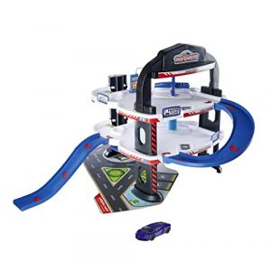 Majorette 212059985 Urban Garage avec voiture jouet, garage de parking &agrave; 3 &eacute;tages, parking avec ascenseur manuel, station de lavage et station-service, 60 x 60 x 45 cm, pour enfants &agrave; partir de 5 ans, (Esplodia, neuf)
