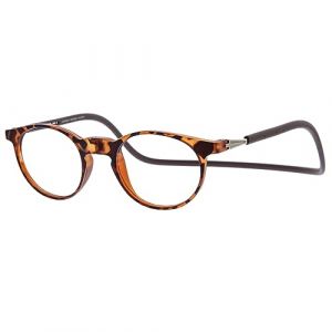 DIDINSKY Lunettes Magnetiques Anti Lumiere Bleue pour Homme et Femme. Lunette Aimantee de Lecture, Repos Ou Vue Avec Verres Antireflet. Havana +2.0 &ndash; FARADAY ROUND (Didinsky, neuf)