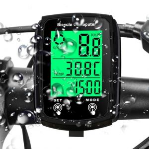 LANAFAY Compteur Velo sans Fil avec 20 Fonctions Étanche, IPX6 Étanche Compteur Kilométrique Vélo avec Écran LCD Rétroéclairé, Facile à Utiliser avec de Grandes Touches et Une présentation Claire (HLXSHANGMAO, neuf)
