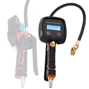 ORAZIO 4 en 1 Manometre Pression Pneu Gonfleur Pneu Num&eacute;rique 230 PSI avec &Eacute;cran LCD, Accessoire Compresseur &agrave; Air Outil de Pneu pour V&eacute;hicules Robuste Voiture Moto V&eacute;lo (AIMTools Ltd, neuf)
