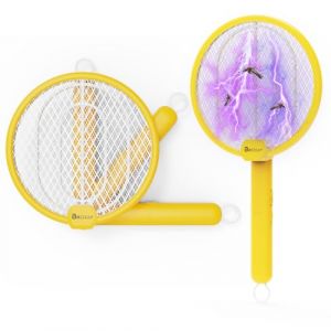Buzzeap Raquette &Eacute;lectrique 2 en 1 Anti-Mouches - Tapette &Eacute;lectrique Rechargeable USB Pliable avec Pi&egrave;ge UV, Haute Tension pour Int&eacute;rieur/Ext&eacute;rieur (Easy-life Direct, neuf)