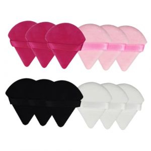 FOMIYES 12pi&egrave;ces Houppettes Triangulaires pour Maquillage Visage Applicateurs Cosm&eacute;tiques Souples Outils pour Poudre et Fond de Teint (Yaoys, neuf)