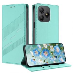 TAUYN Housse Folio en Cuir pour Blackview Wave 9C, Premium PU/TPU Cuir Portefeuille Etui Housse, avec Fentes pour Cartes, Fermeture Magn&eacute;tique, Antichoc Flip Case Cover. Vert Menthe (Kuaigu, neuf)