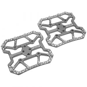 1 Paire de P&eacute;dales &agrave; Plate-forme Large en Aluminium pour V&eacute;lo de Montagne Adaptateur de Plate-forme de P&eacute;dale Automatique Autobloquante pour Syst&egrave;me de V&eacute;lo de Route SPD et KEO Syst&egrave;me(titane) (Vivilan, neuf)