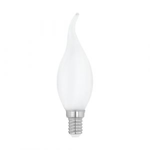 Eglo Ampoule LED E14 forme bougie, lampe Milky en verre opaque, 4 watts (correspond &agrave; 40 watts), 470 lumens, blanc chaud, 2700 Kelvin, CF35, &Oslash; 3,5 cm (ncc-design, neuf)