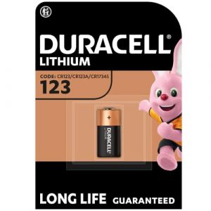DURACELL CR123 Piles au lithium haute puissance 3V (CR123A / CR17345) (lot de 1) &ndash; Puissance longue dur&eacute;e &ndash; Pour appareils photos, lampes de poche, d&eacute;tecteurs de fum&eacute;e (AY-Fin, neuf)