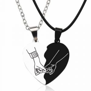 OQKAHIV 2 pièces Colliers d'amitié, collier d'amour colliers amitié Best Friends Collier d'amitié Anniversaire Pendentif cadeau chaîne, colliers de meilleur ami assortis aux colliers, cadeaux d'amitié (OQKAHIV, neuf)