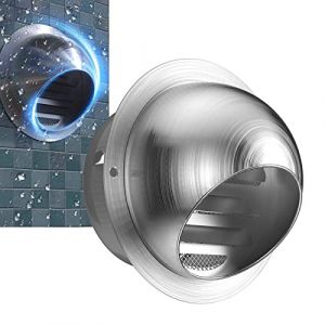 Duchunsheng Rond Grille De Ventilation en Acier Inoxydable, 50mm ~ 300mm Mural Bouches D'aération, Antisretour À Fermeture Automatique Résistante Aux Intempéries Grille D'aération, Grille AéRation (Xiaobaodian, neuf)