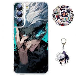 XINGYAOWYA Coque pour Samsung Galaxy A05S Satoru Gojo/Itadori Yuji Anim&eacute; [avec Porte-cl&eacute;s Et 50 Autocollants] Transparent Silicone Souple Case Jeux Anime &Eacute;tui pour Samsung Galaxy A05S - Coque 3 (SJZXYGS, neuf)
