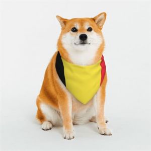 Bandana drapeau de la Belgique pour chiens de petite, moyenne et grande taille, foulard triangle pour chat ou gar&ccedil;on (Bailingxd12, neuf)