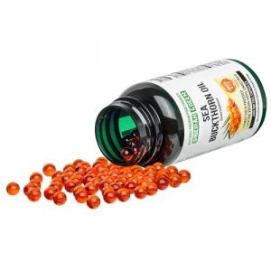Capsules d'huile d'argousier de Sibérie 200 gélules | à partir de baies d'argousier de Sibérie récoltées à l'état sauvage | Huile pressée à froid non raffinée sans gluten sans OGM Premium Omega 7 (SiberianGreen, neuf)