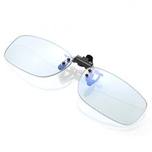 KLIM Protect OTG Lunettes Clip on Filtre Lumière Bleue - Protège vos Yeux de la Lumière Bleue - Haute Protection pour Écrans - Lunettes Gaming PC Mobile TV - Filtre Anti Fatigue Anti UV (KLIM Technologies France, neuf)