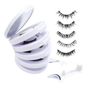 Cils Magnétiques avec Applicateur,Cinq Paires Apparence Naturelle Accessoires De Maquillage Pour Les Yeux Réutilisables,Cils Postiches Magnétiques | Pour Femmes, Filles, Débutants, Professionnels, Et (JnU, neuf)