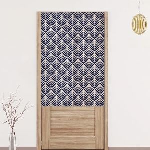 Rideau de Porte de Style Japonais Noren en Coton et Lin Noren Rideau Japonais Long motif noir Rideau de Porte de Style Japonais Tapisserie Fen&ecirc;tre pour d&eacute;coration de la Maison 80 x 170 cm (Guest Ruyunlai, neuf)