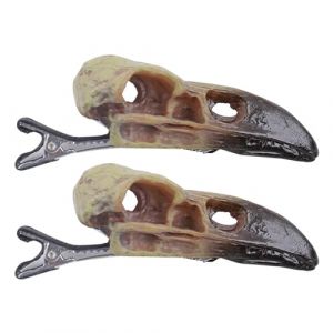 Evember Pinces à cheveux tête de corbeau, pinces à cheveux Halloween, Barrette de crâne de cosplay effrayante pour la coiffure, Postiche d'Halloween pour coiffure femme, accessoire décoratif pour le (Evenlyao, neuf)