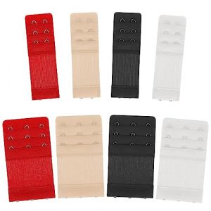 8 Pièces Rallonge Soutien Gorge pour Femme 2 Crochets 3 Crochets Extension de Sangle de Poitrine Elastique Souple Femmes Extension Soutien Gorge Agrandisseur Soutien Gorge (Bincang, neuf)