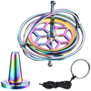 Xrten Gyroscope, Gyroscope Toupie Anti-Gravité, Coloré Gyroscope Toupie en Métal, Gyroscope de Precision, Jouet D'équilibre de Rotation, Soulagement du Stress (WYETTRIO YAN, neuf)