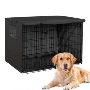Housse de cage pour chien – Imperméable et coupe-vent Oxford pour l'intimité des animaux domestiques, convient aux cages pour chiens et chats (yalidi, neuf)