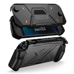 ProCase &Eacute;tui de Protection pour Nintendo Switch 2 2025, Coque Avant Rigide en PC et Coque Arri&egrave;re Souple avec Poign&eacute;e Ergonomique pour la Nouvelle Nintendo Switch 2 7,9 Pouces 2025 -Noir (Zibo Store, neuf)