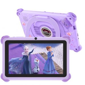 Tablette Enfants 7 Pouces Andriod Tablette pour Enfants Quad Core, 2 Go RAM 32 Go ROM 128 Go Extension Contrôle Parental Tablette Éducative et Divertissante avec étui Antichoc WiFi Youtube Google Play (zcobro, neuf)