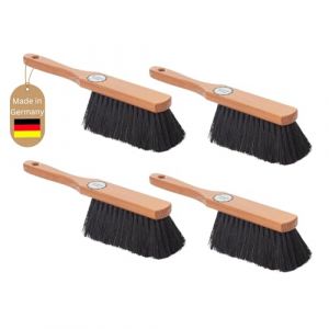 Novaliv Lot de 4 petites balayettes - Mélange de poils doux - Mélange de crin de cheval - Brosse à balai de voiture - Fouet idéal pour voiture - Balai en crin de cheval - Mélange de poils naturels (AMP GmbH, neuf)