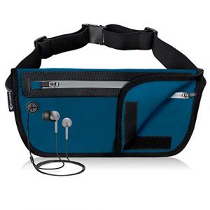 MYCARBON RFID Sac de Voyage Ceinture de Voyage Ceinture Homme Banane Sacoche Sac Banane Femme Pochette Homme Secrète Passeport(Blue) (XinYu TECH, neuf)