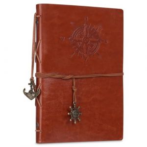 Qixora Journal à Spirale Rechargeable, 160 Pages Carnet Notes A5, 23,5x16 cm Vintage Carnet de Voyage, Journal Intime Portable, Agenda Rechargeable Carnets de Voyage avec Classeur, Marron (STORE ROSARIO ESTRELLA MARISOL S.R.L., neuf)