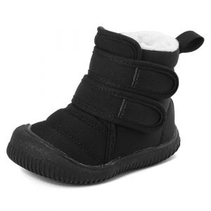 MASOCIO Bottes Bebe Garcon Fille Hiver Boots Bottines Neige B&eacute;b&eacute; Enfant Gar&ccedil;on Chaussons Fourr&eacute;s Fourre Chaussures Chauds Fourrure Fourrees 6-12 Mois Noir (Taille Fabricant: CN 20) EU 19 (Ortego, neuf)