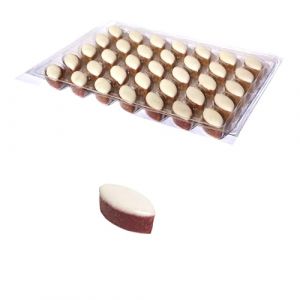 LE ROY REN&Eacute; Epicerie Fine - 35 petits Calissons d&rsquo;Aix - Vrac rang&eacute;s sous alv&eacute;ole ferm&eacute;e, sans emballage d&eacute;coratif - 218g. Au fruit : (Framboise) (JoviMarket, neuf)