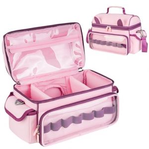 Jaffzora &Eacute;tui de Transport Compatible avec Toniebox 2 et 1, Joli Sac de Rangement pour Personnages Tonies, Casques et Accessoires Tonies, Rose et Violet. (Yozhe, neuf)