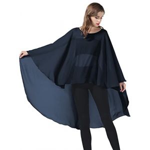 BEAUTELICATE Châle Étole en Mousseline de Soie Léger Cape Poncho Ample De Mariage D’été Soirée Femme Mariée Demoiselle d'honneur(Taille Unique, Bleu Marine) (BEAUTELICATE-FR, neuf)