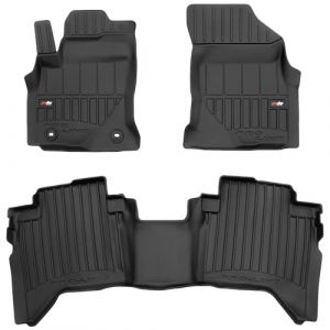 MOTOS Tapis de sol caoutchouc pour Toyota Hilux VIII depuis 2015 Améliorez Votre Confort de Voyage avec Le tapis noir antidérapant Auto 3D- tapis voiture Tous Temps pour Voiture, Protection Contre les (MOTOS EU, neuf)
