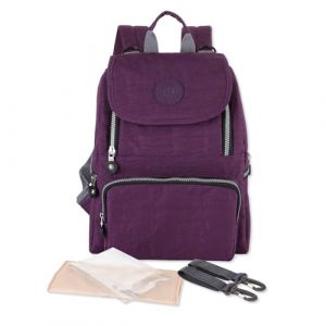 SONARIN Léger Multifonctionnel Sac à Dos à Langer pour Bébé,Sac à Langer Bébé Imperméable Sac à Couches de Voyage Portable avec Matelas à Langer & Crochets de Poussette(Violet) (granhulgy OÜ, neuf)