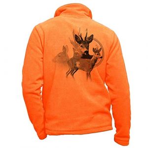 Polaire de chasse orange personnalis&eacute; brocard - affaire de chasse taille XL (Pets-easy, neuf)