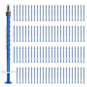 OFFCUP Seringue Plastique, 100pcs Plastique Seringue 1ml, Seringues de Distribution Liquide, Seringues Dosage pour Science/Laboratoire/Usage Industrieliel (BEST-SELLER5, neuf)