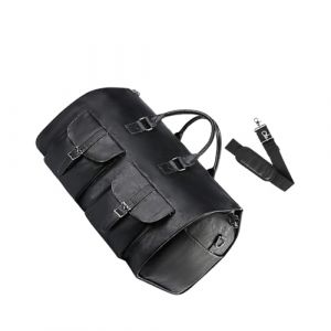 SUIOPPYUW Sac à vêtements Convertible pour Bagages de Voyage d'affaires matériaux, Le Bagage Convertible est Fait de Cuir PU imperméable, Noir (excluosive, neuf)