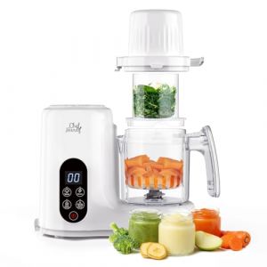 Chefhandy Robot Cuiseur Bébé 5 en 1 – mixeur cuiseur avec Cuiseur Vapeur Double, Mixeur Bébé, Chauffe-Biberon, Cuisson et Mixage Automatiques, Écran Tactile – Blanc (Victory  UK, neuf)