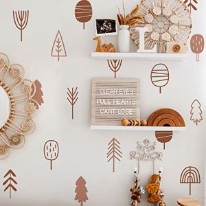 Neukids Lot de 72 stickers muraux bohèmes arbres de la forêt autocollants muraux pour chambre d'enfant, chambre de fille, chambre de bébé, chambre à coucher, salon (sunscape, neuf)