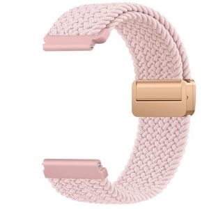 Wanme Bracelet Compatible pour Garmin Vivoactive 5/Forerunner 55/Forerunner 245/254 Music/Forerunner 645/645 Music Femme Homme, 20mm Bracelet de Magnétique Elastique pour (Rose, 20mm) (DgYuanLiYuan, neuf)